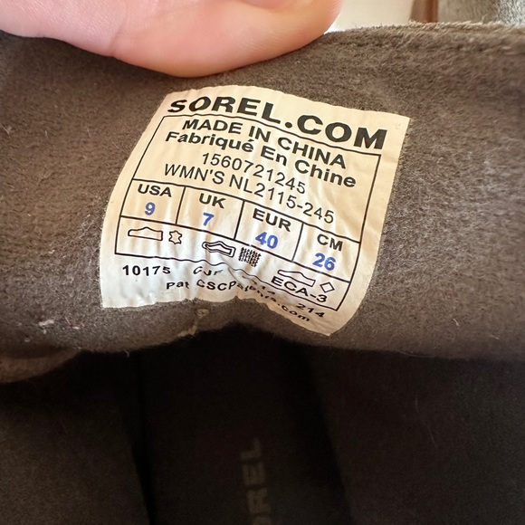 Sorel Toronto Lace Up Olive Green Suede Wedge Heel Booties - Picture 4 of 6